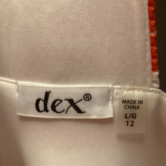 Dex chevron red white and navy halter size 12 dress - Picture 3 of 11